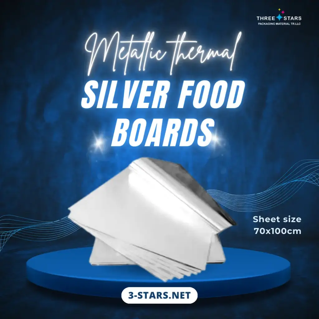 SILVER FOOD BOARDS (50 PCS)